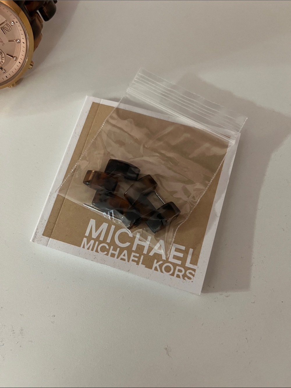 Michael Kors Rose Gold Dial Tortoise Link Watch - Picture 4 of 5